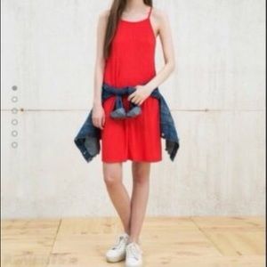 ASOS BERSHKA Red Knit Dress Sz L